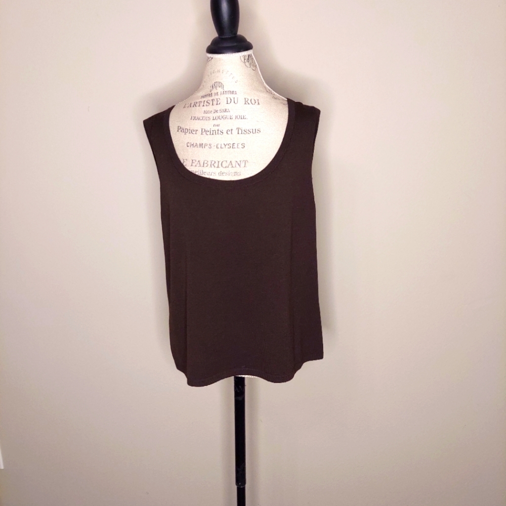 St. John Sport Wool Blend Knit Tank Cami Top Size XL